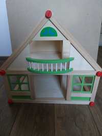 Drewniany domek dla lalek 40x26x38(h) cm