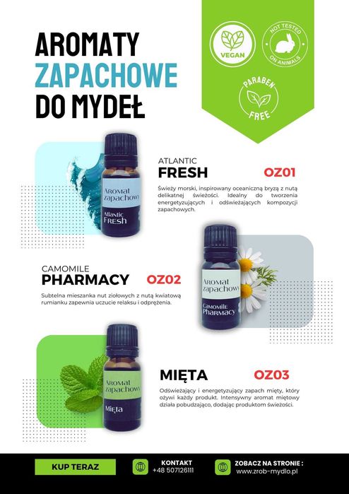 Aromat zapachowy do mydeł i kosmetyków Fresh 10ml