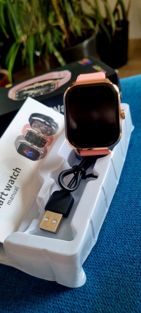 Smartwatch z dużym ekranem 2.01" – rozmowy, powiadomienia Nowy !