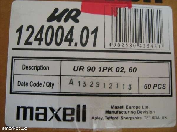 аудиокассеты Maxell UR 90 (made in E.U.) 10 штук