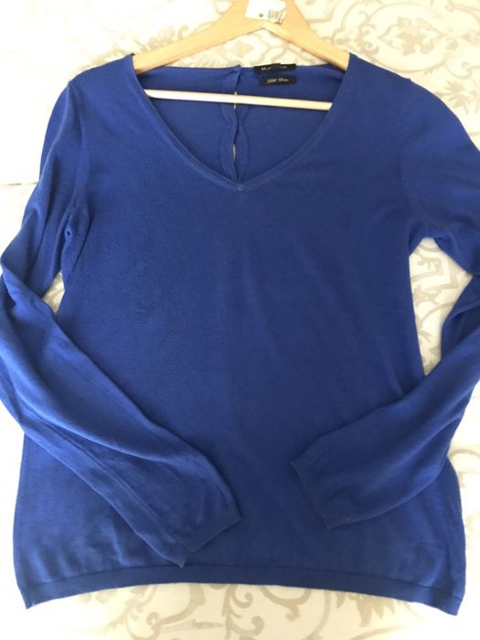 Camisola em malha,Massimo Dutti ,decote em V