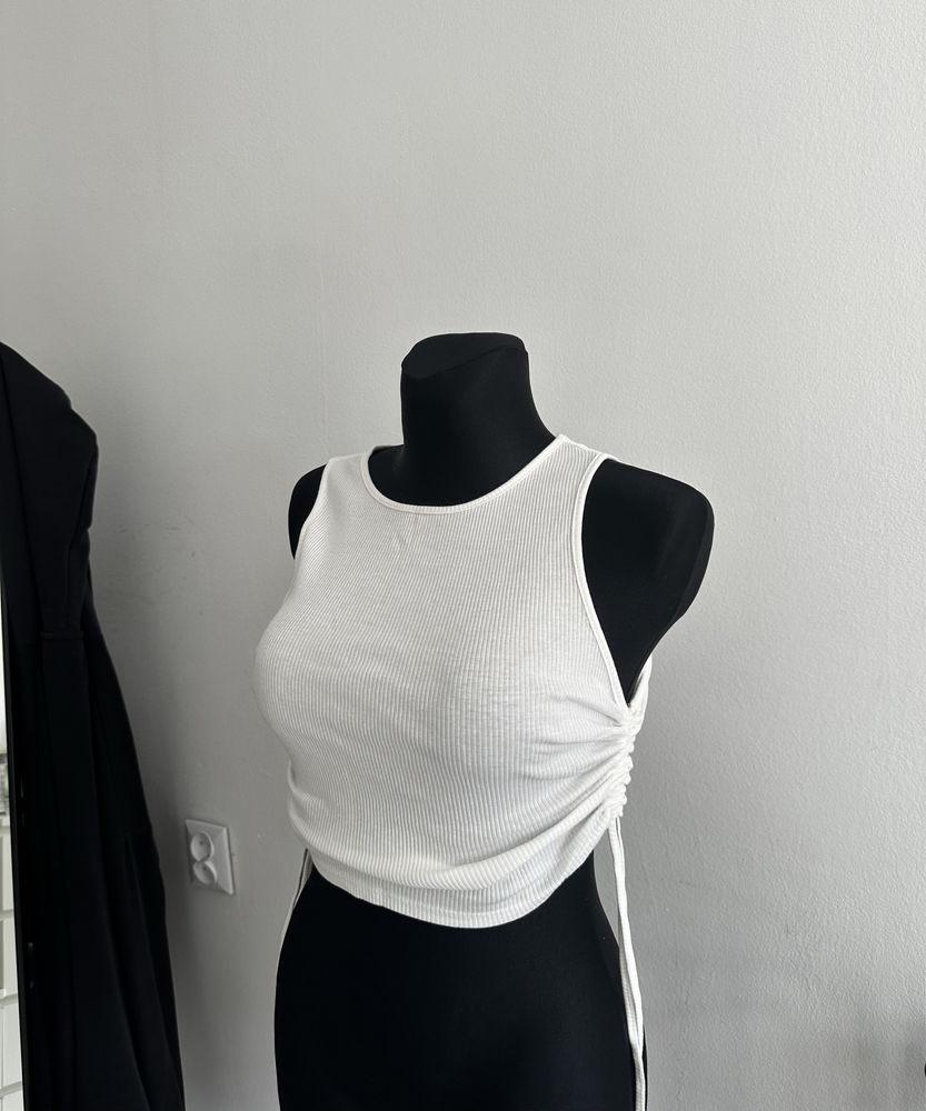 Crop top ze ściągaczami po bokach H&M M