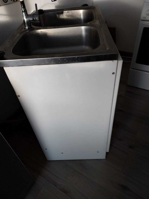 Zlewozmywak z szafką i baterią - KOMPLET - wym. 80x50x86cm