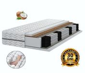 Materac Kieszeniowy sprężynowy 160x200 Kokos PREMIUM 24cm Pocket H3/H4