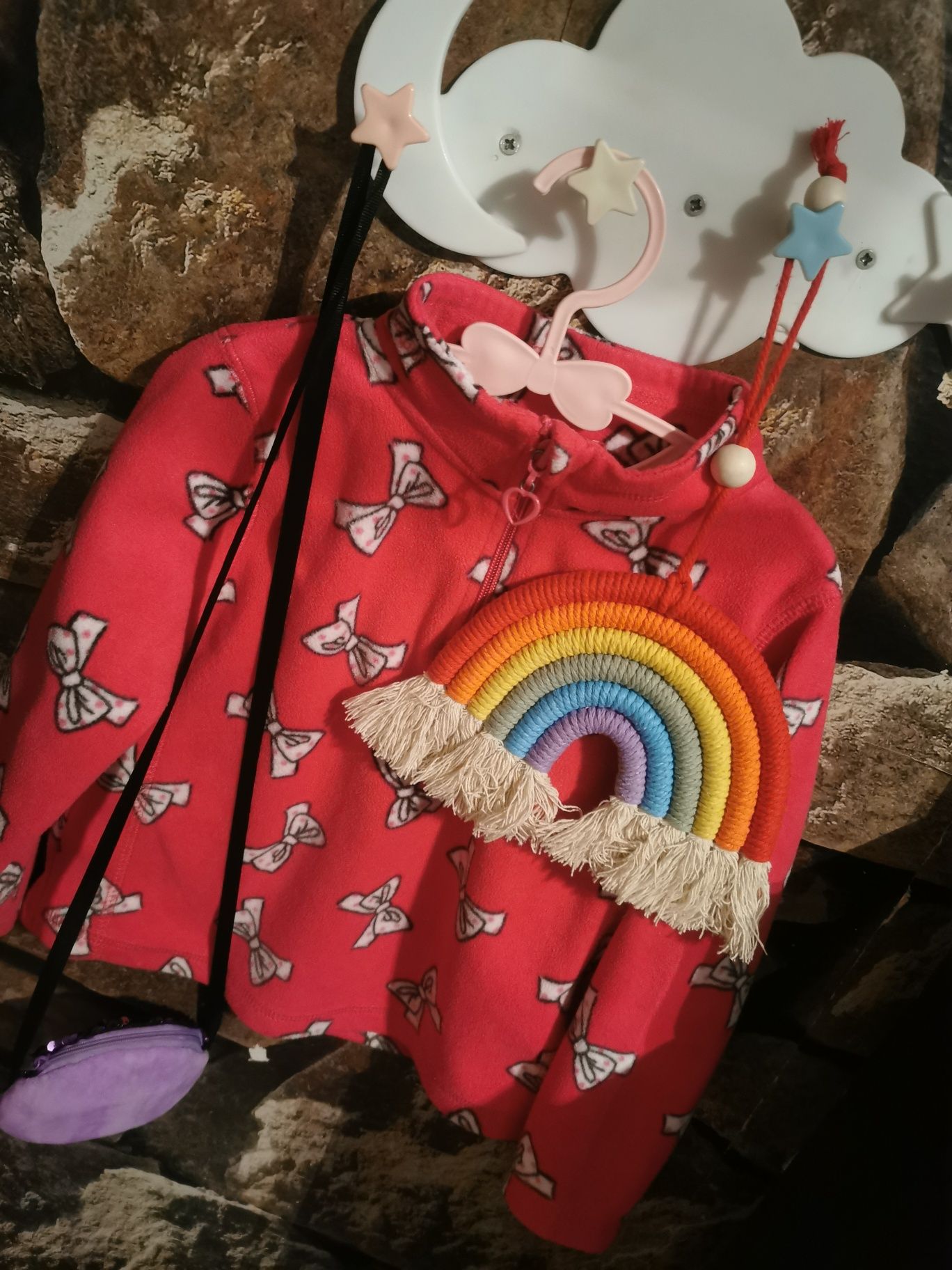 Bluza polarowa kokardki na 3-4 lata 104