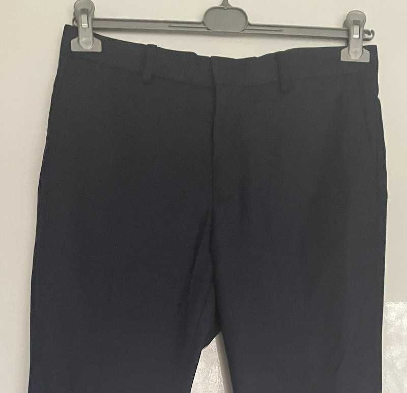 H&M granatowy garnitur młodzieżowy, męski rozmiar S/M