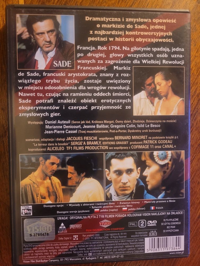 DVD Markiz de Sade 2001 Alicéleo / Lektor PL