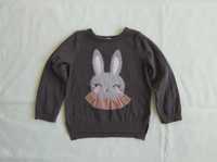 Sweter sweterek królik H&M 2-3-4 lata / 98-104 cm