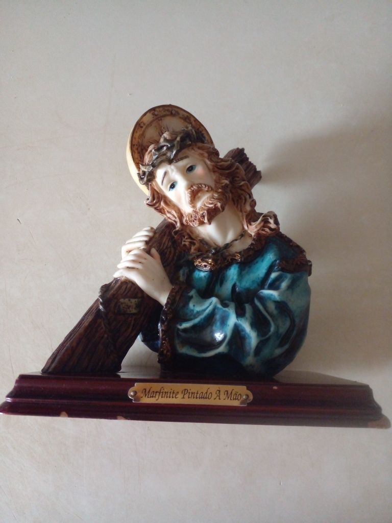 Jesus Cristo em MARFINITE pintado á mão
