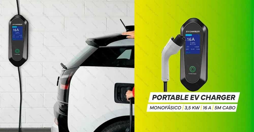 Carregador Portátil Tipo 2 Monofásico 16A 3.5KW 5M - SC3211
