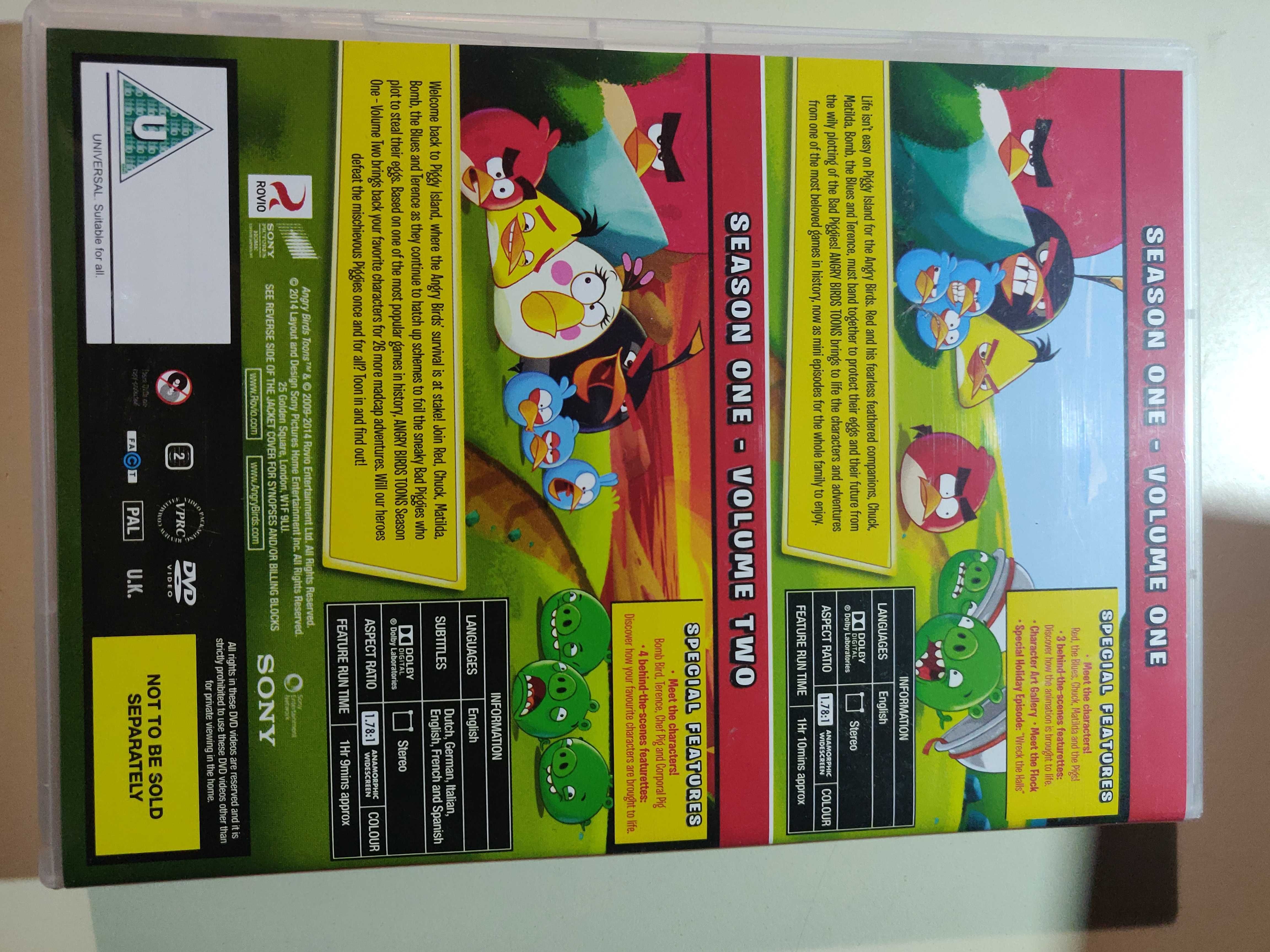 Angry birds książeczki i 2 DVD z bajkami