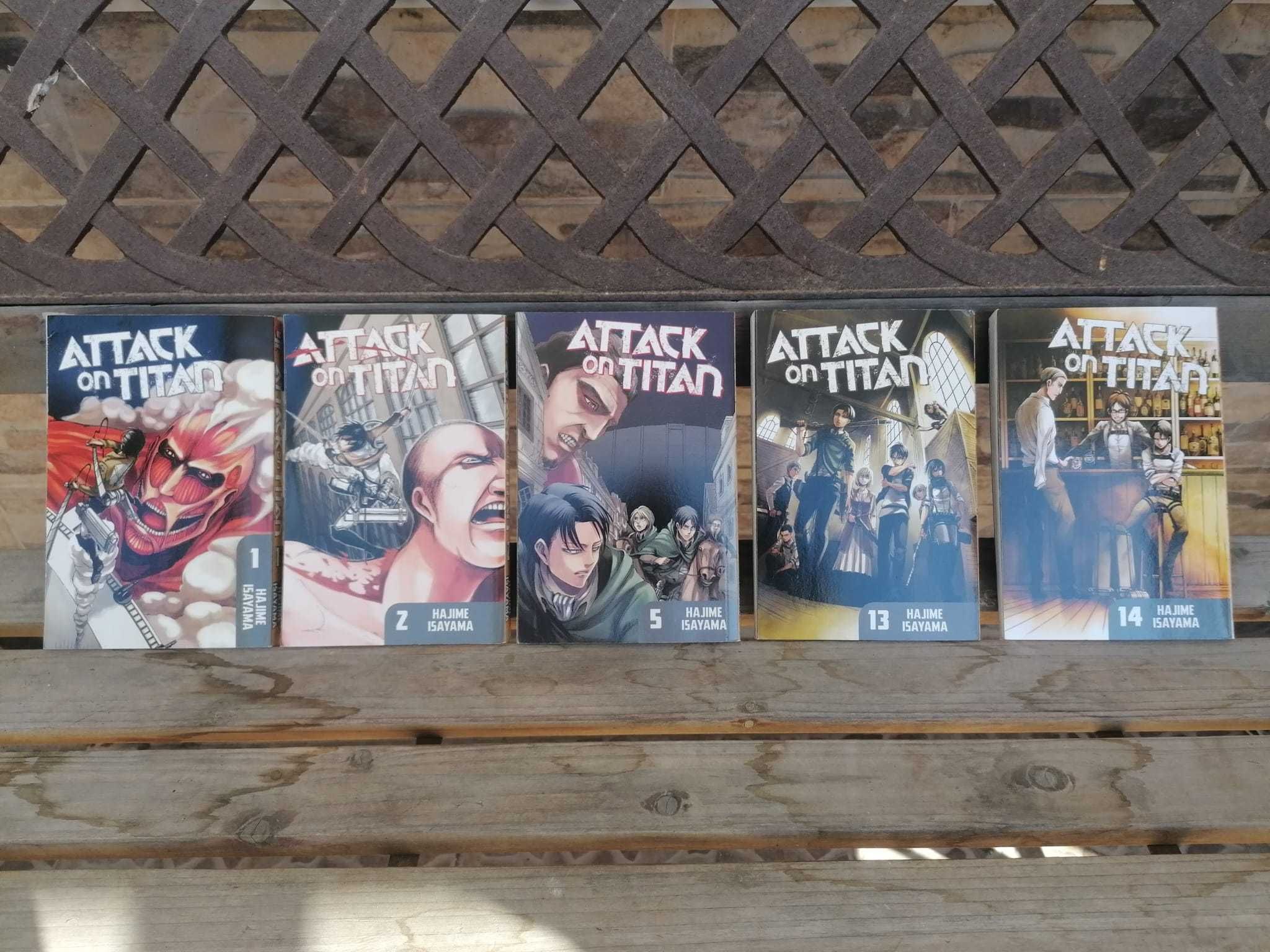 Attack on Titan/Shingeki no Kyojin - Volumes 1, 2, 5, 13 e 14 (inglês)