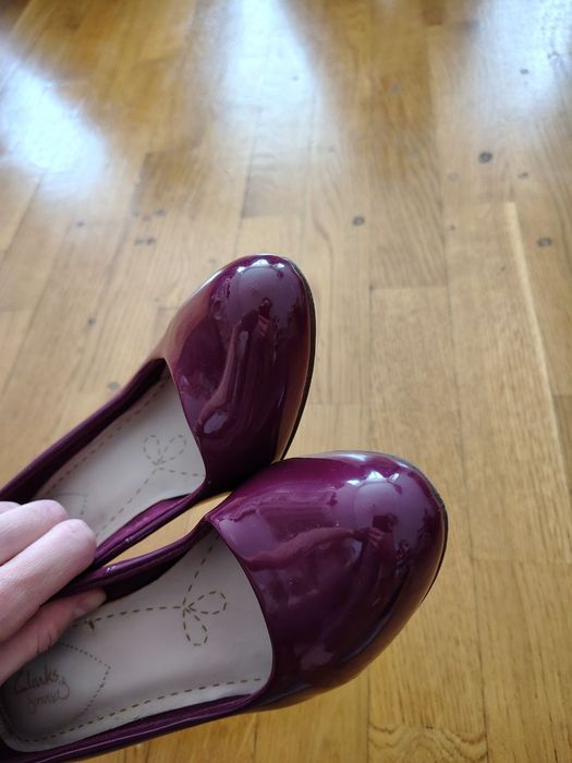 Туфлі ecco сірі 37 р., бордові Clarks 37,5 р.