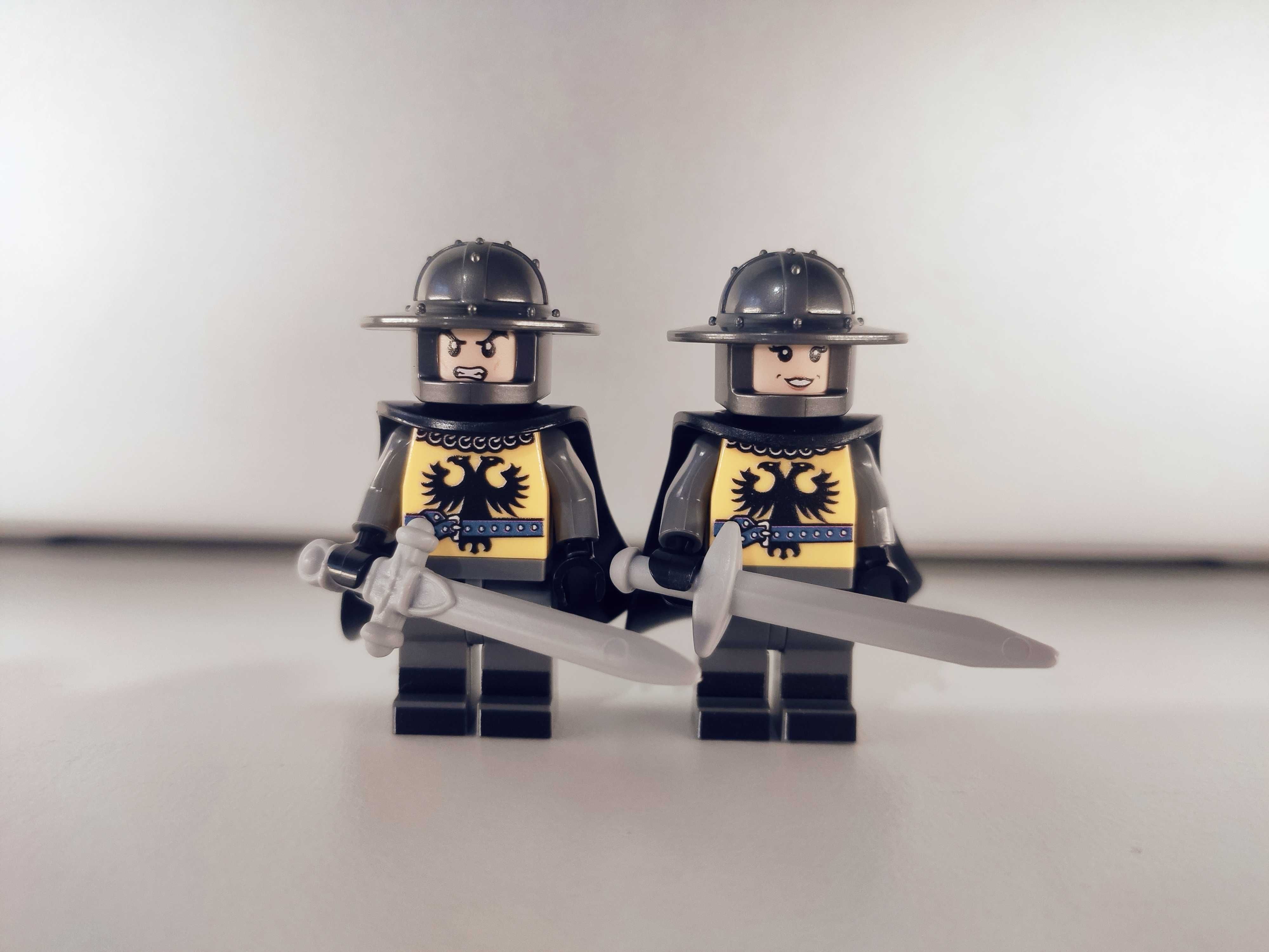 Rycerz dwie minifigurki nowe jak Lego średniowiecze hełm kapalin