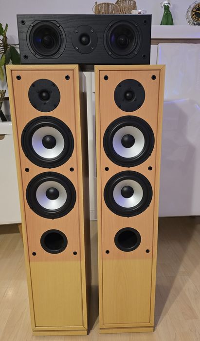 Kolumny podłogowe Vido 8 ohm plus głośnik centralny prism onyx 100