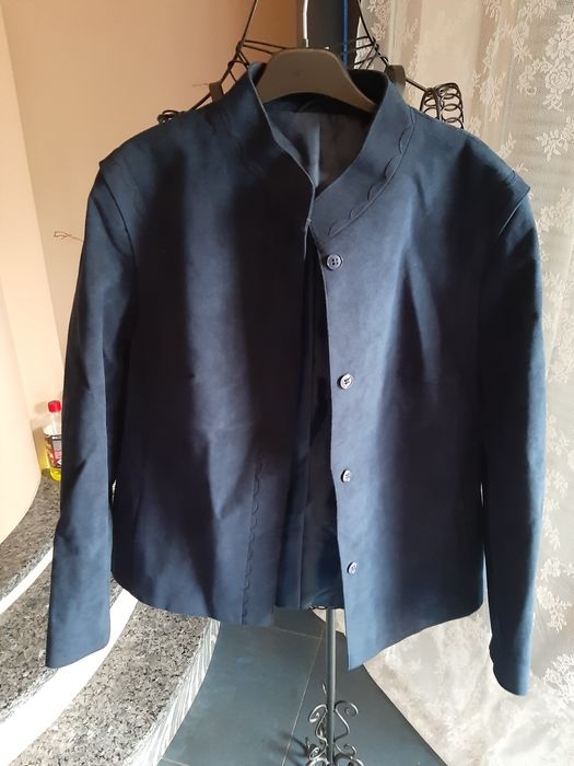 Kurtka prl western Germany alcantara imitacja zamsz vintage żakiet boh