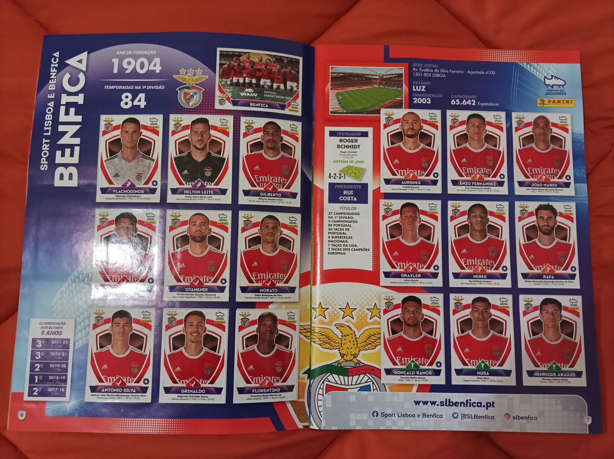 Caderneta de cromos completa Futebol 2022 23 Panini