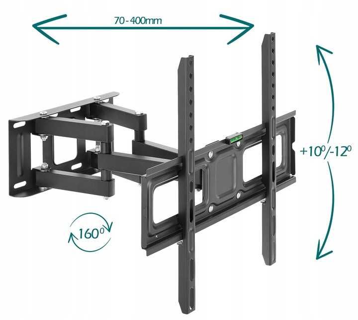 Extra Mocny Obrotowy Uchwyt do Telewizora Wieszak TV 25-70 cali
