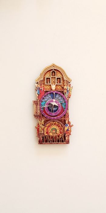 Praga nowy drewniany magnes na lodówkę