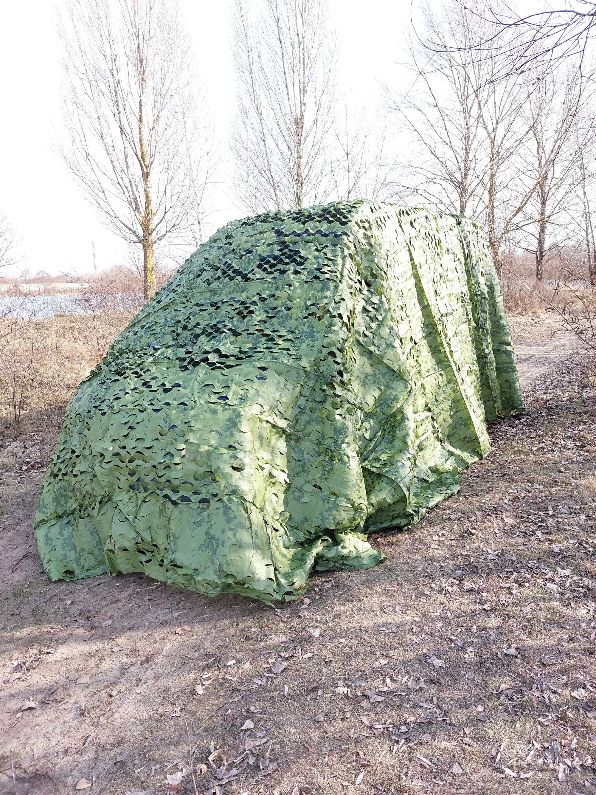 Акція. Маскувальна сітка 6х9м щільність 100грам/м.кв., зелена