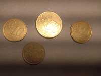 Monety 10 , 10 , 20 , 50 euro Cent 2001 , 2002 , 2003 Irlandia Francja