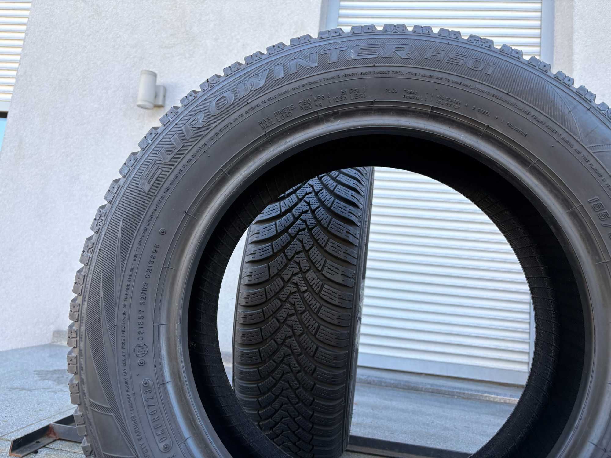2szt zimowe 185/65R15 Falken 7,7mm 2023r świetny stan! Z108 gwarancja