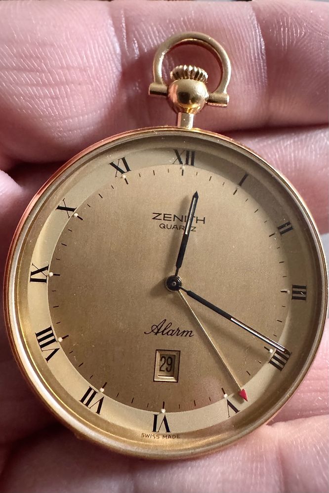Zegarek kieszonkowy Zenith dual tone, data, VINTAGE