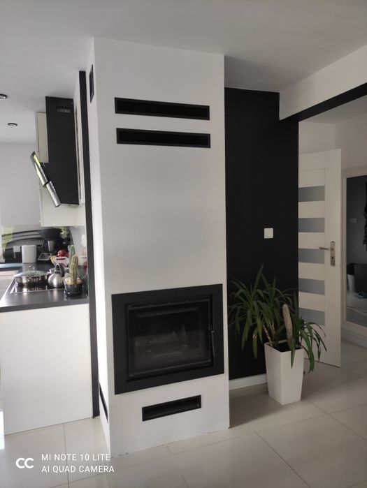 Kominek eko z szybą prostą kominki