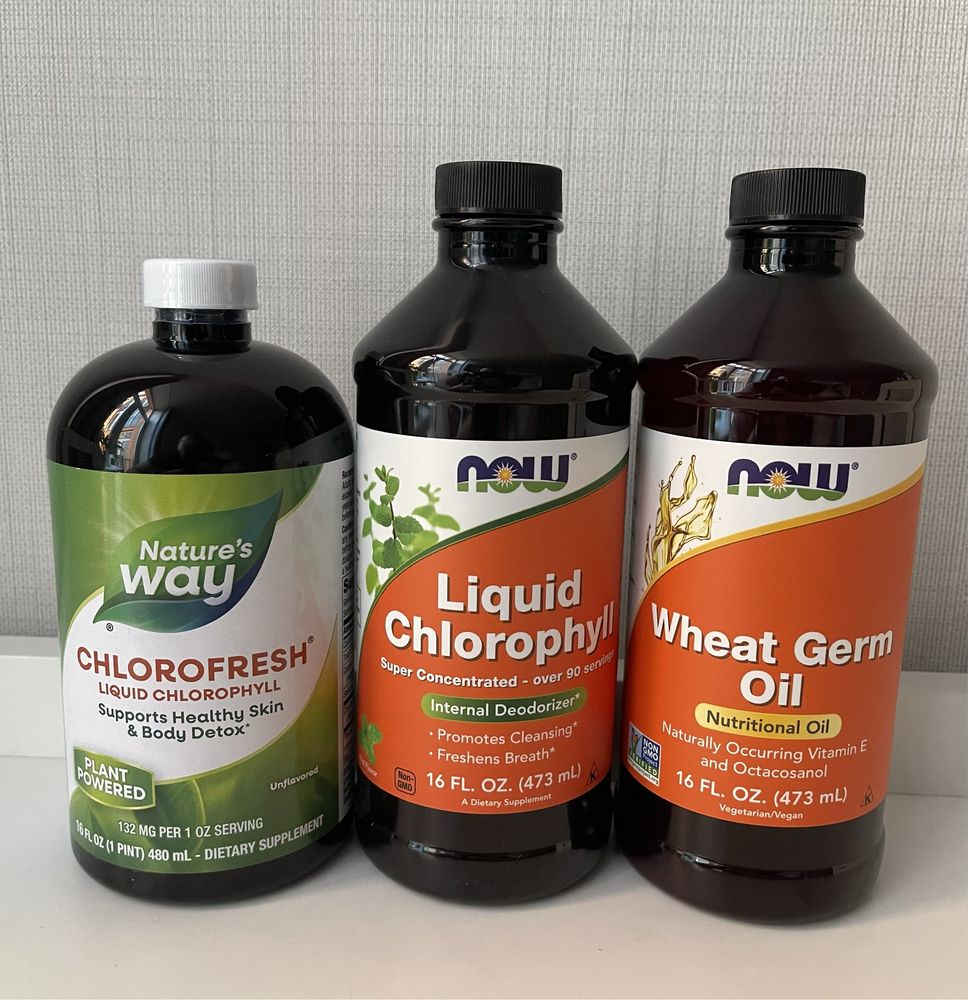 Хлорофил Now Chlorophyll 473мл, Chlorofresh Nature’s way, wheat germ