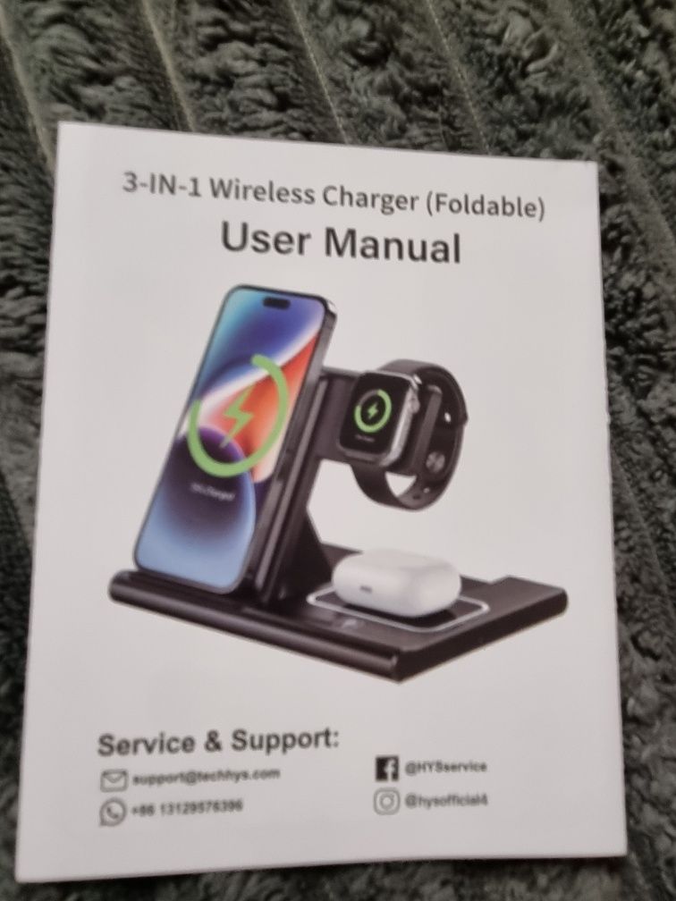 EXW HYS03 Stacja ładująca 3 w 1 ładowarka indukcyjna Uniwersalna iphon