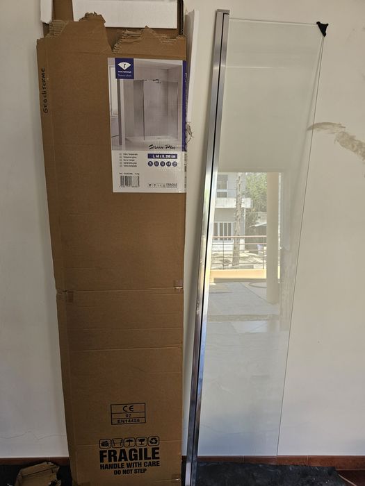 Vidro aumento tipo porta base chuveiro