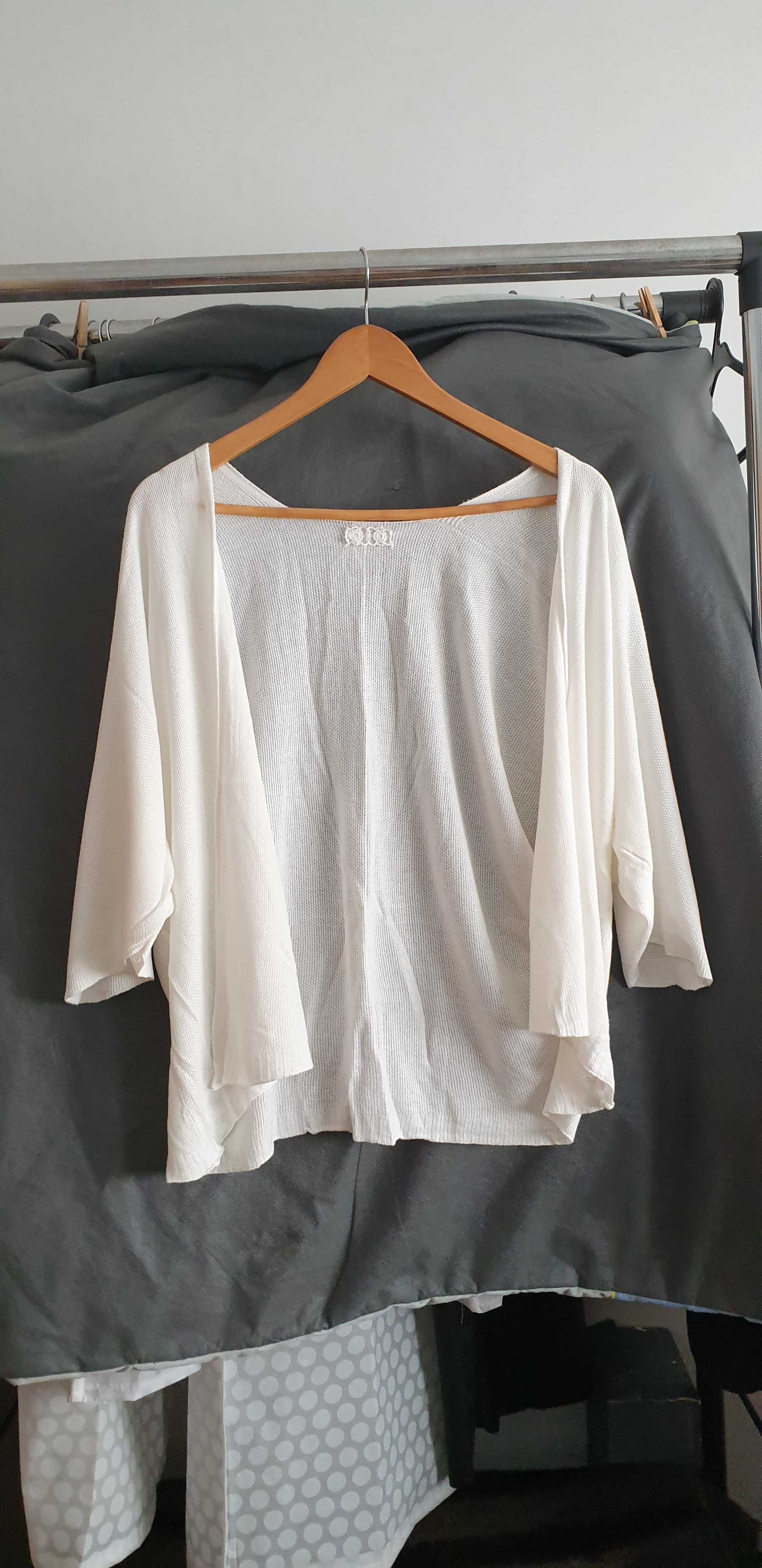 Cardigan branco aberto
