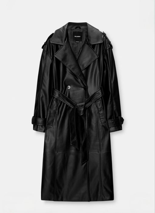 Тренч/плащ зі штучної шкіри Pull&Bear