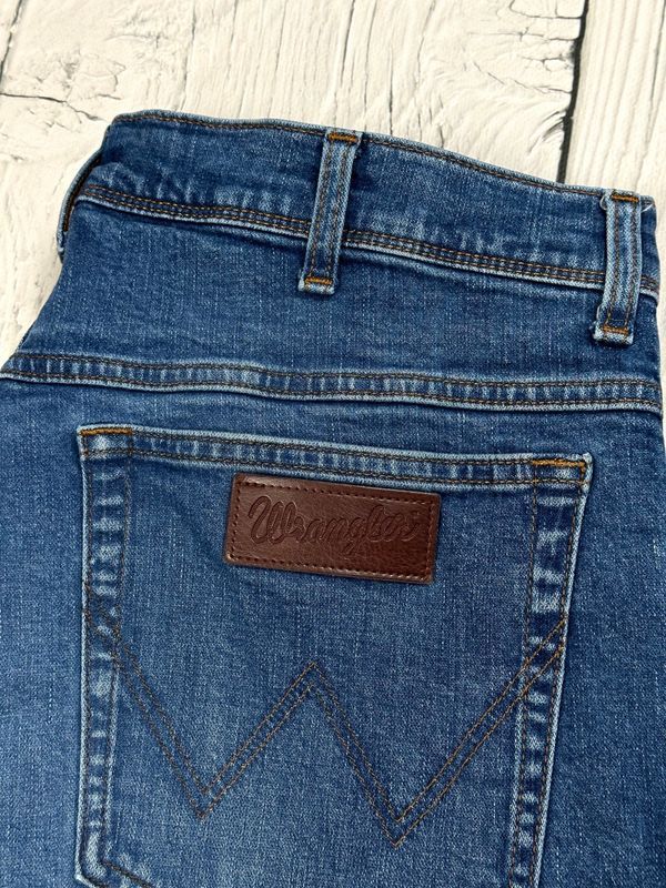 Wrangler Texas Slim Jeansy Męskie Spodnie Slim Fit Logowane r. W38 L30