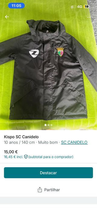 Casaco impermeavel / kispo SC Canidelo