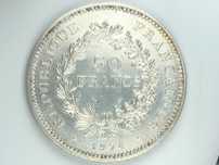 França 1974 - 50 Francs Prata - Hercules