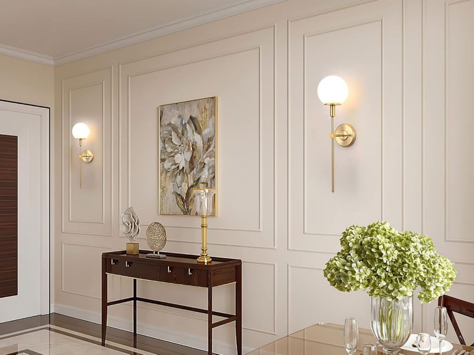 kinkiet bezprzewodowy złoty LED na baterie USB pilot 4 barwy