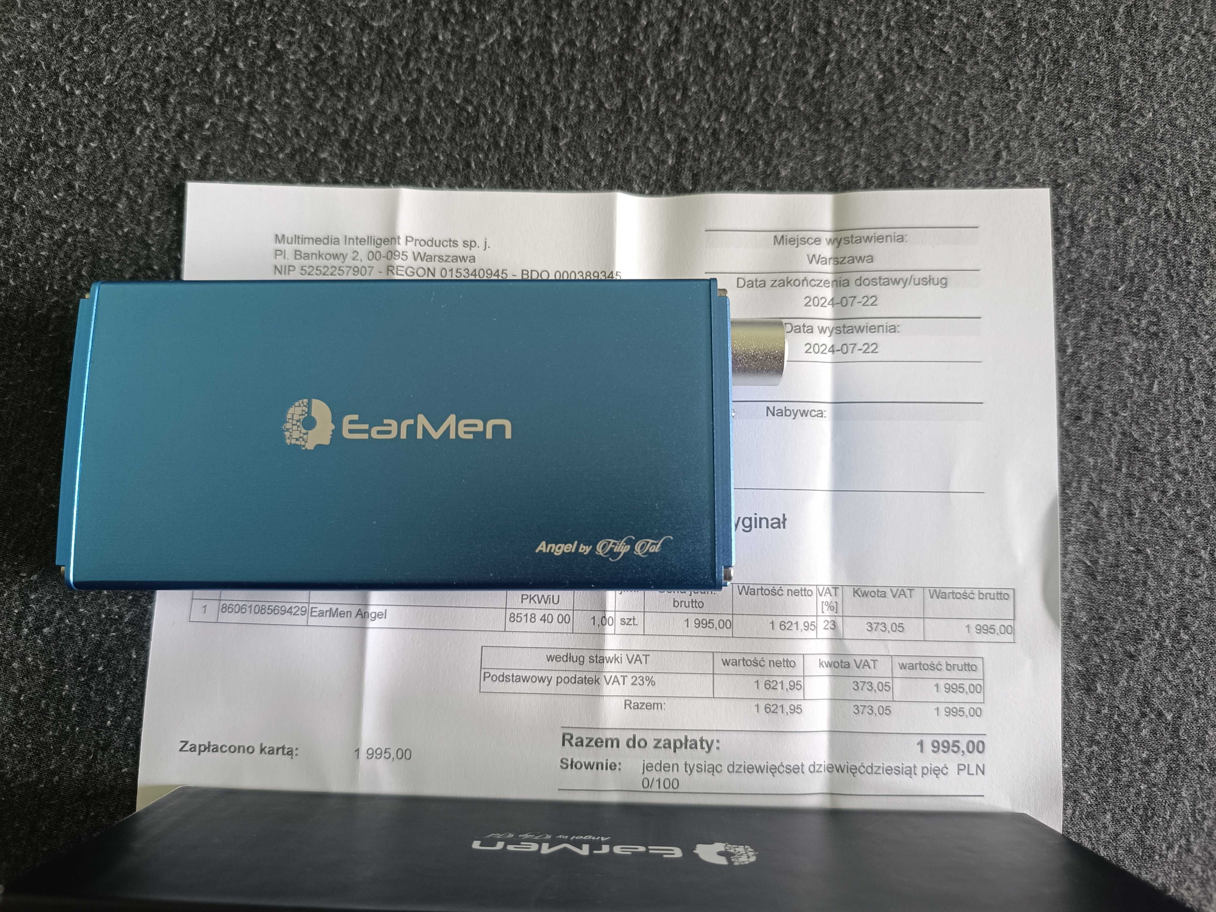 EarMen Angel Zbalansowany Wzmacniacz Słuchawkowy z DAC gw do 22.07.26