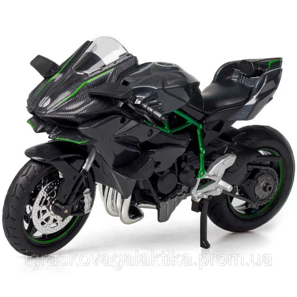 Мотоцикл Kawasaki з підсвіткою звуком амортизацією й гумовими колесами