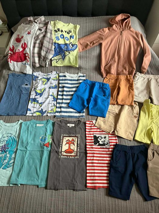 Paka ubrań (18 szt.) ZARA, H&M, Mrofi, Cool Club r. 128