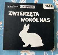 Książeczka kontrastowa Zwierzęta wokół nas 3m+