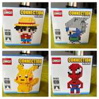 Legos Novos - Luffy, One Piece, Naruto, Pokemon, Pikachu, Spider Man