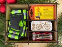 Zestaw prezentowy dla rowerzysty prezent na rower kosz prezentowy