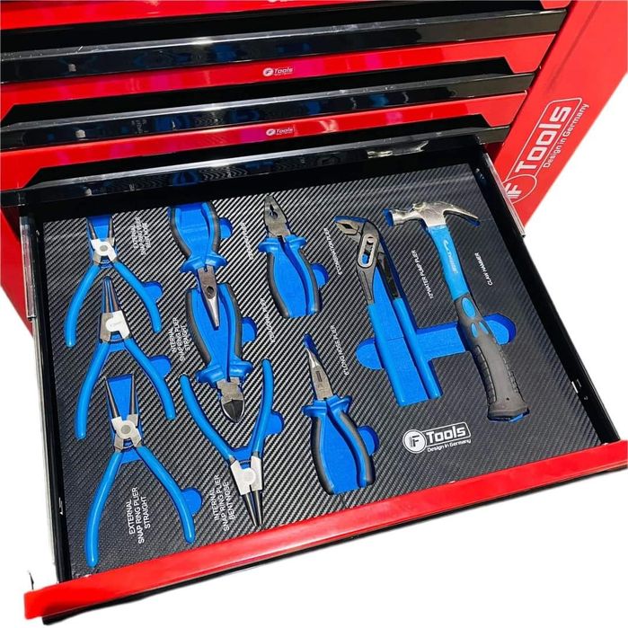 Carrinho Armário com Ferramentas 6/7 gavetas completas  Marca Alemã