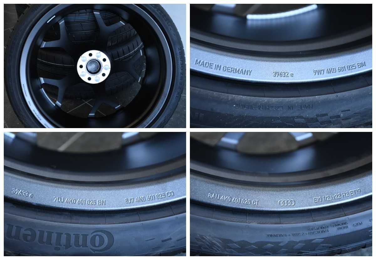 Koła Felgi Audi RS6 RS7 C8 Performance 22" ET19 Continental Lato 2025