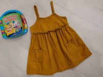 Фирм. вельвет желтый сарафан, платье, юбка Matalan на 2-3-4 г., 98 см