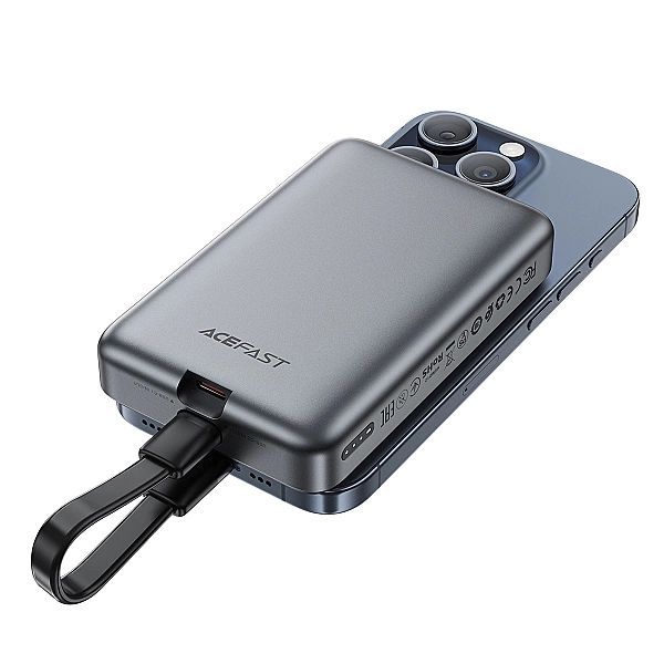 Powerbank Acefast M10 magnetyczny 2x USB-C PD 30W z ładowaniem indukcy