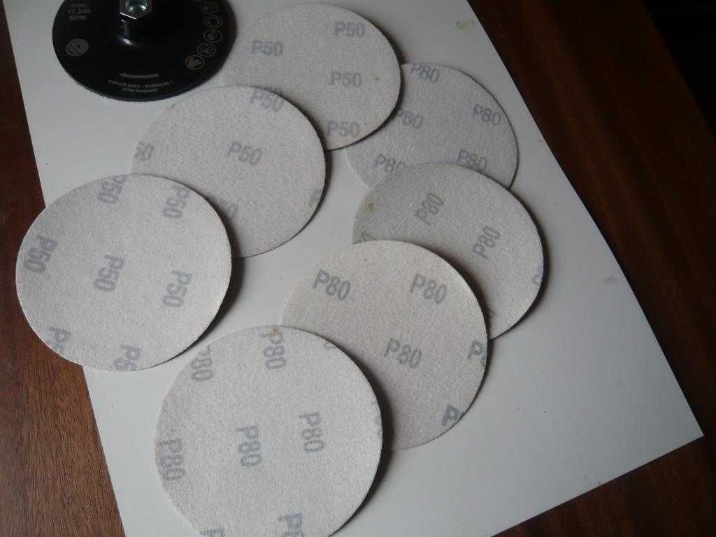 Prato velcro Wolfcraft e discos (rebarbadora 125 mm)