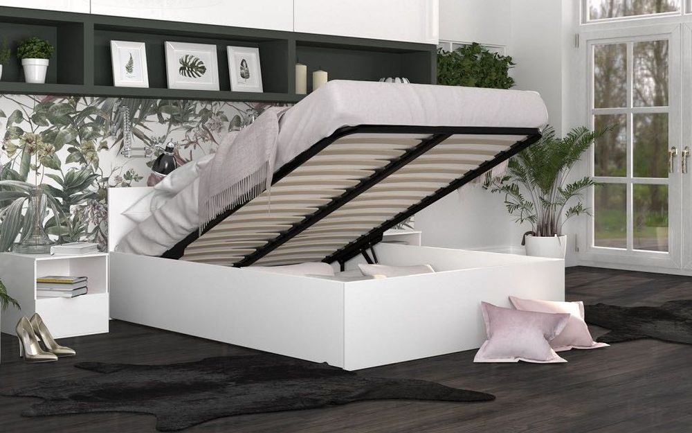 Łóżko Małżeńskie + Materac 120/140/160/180x200 z podnoszonym stelażem