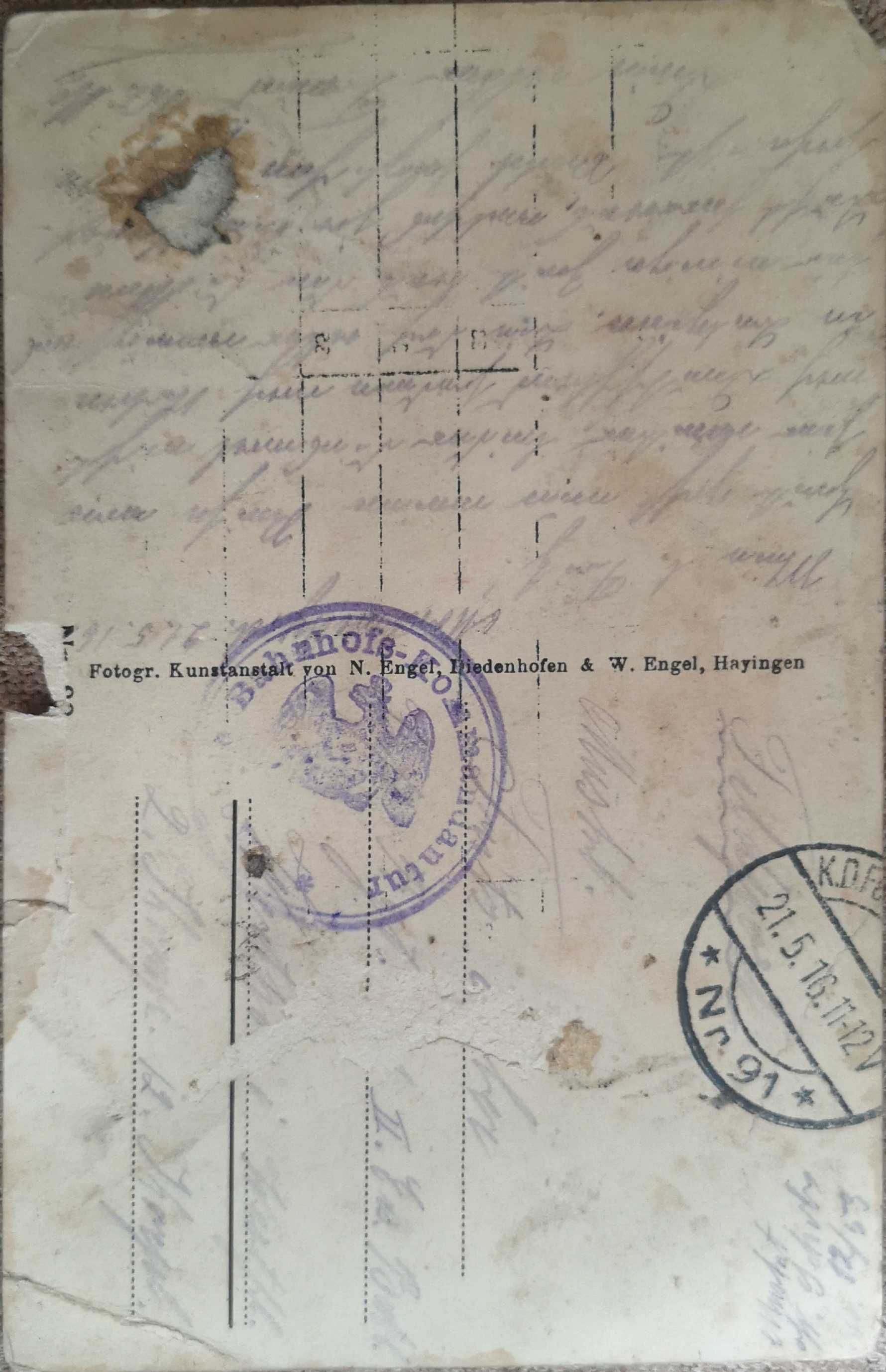 stara pocztówka MONTMEDY francja - 1916r żołnierze